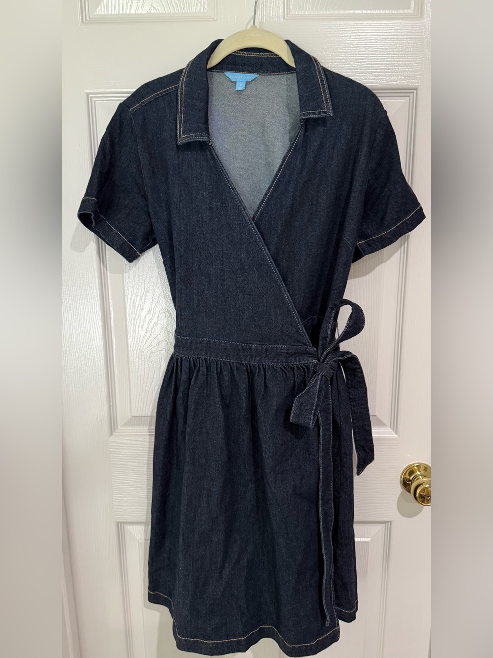 Draper James Dark Denim Wrap Dress